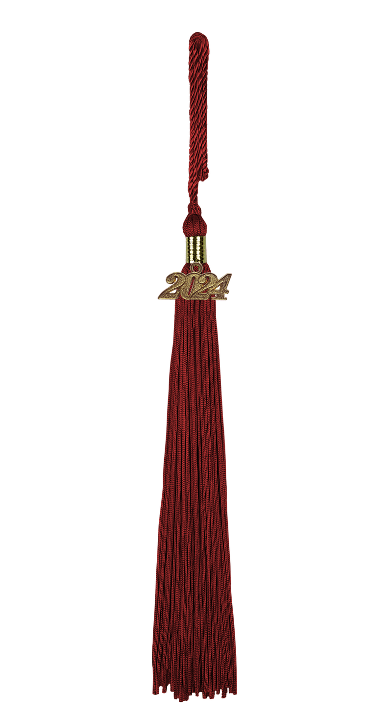 Tassel with year in bordeaux — an academic tradition