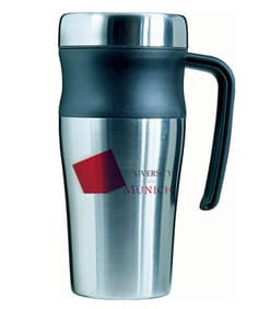 Hochschul-Merchandising für die Hochschule München – Thermobecher