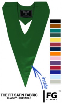 Single Colored V-Stole pointed end