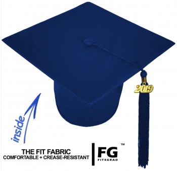 Matte Bachelor Academic Cap, Gown & Tassel navy blue