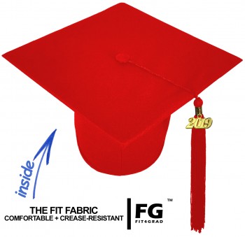 Matte Bachelor Academic Cap, Gown & Tassel maroon-red