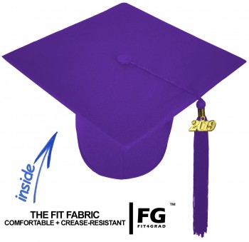 Matte Bachelor Academic Cap, Gown & Tassel purple