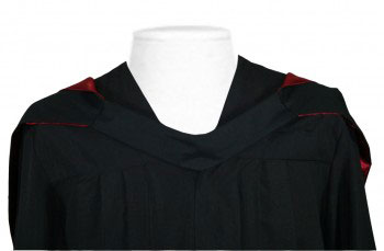 Akademischer Hood in schwarz-rot