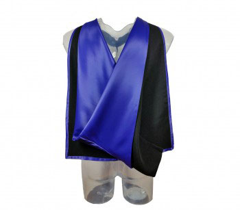 Akademischer Hood in schwarz-blau