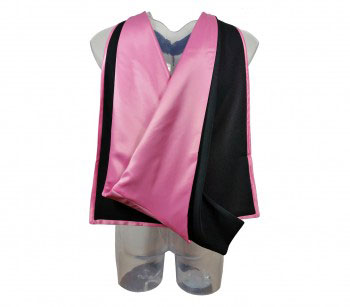 Akademischer Hood in schwarz-rosa