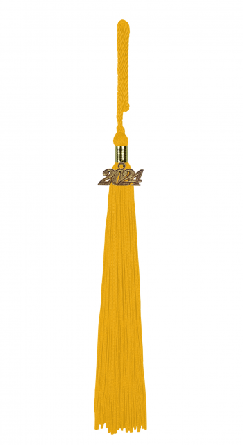 Quaste (Tassel) mit Jahreszahl gold-gelb