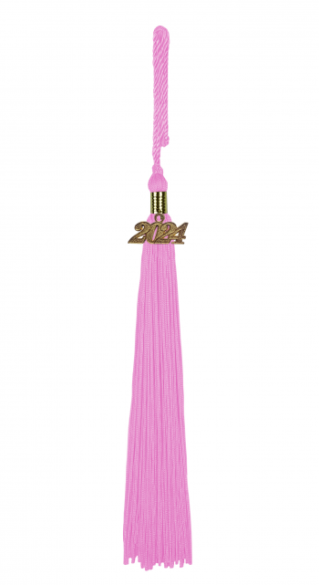 Quaste (Tassel) mit Jahreszahl rosa