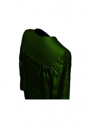 Shiny Bachelor Academic Cap, Gown & Tassel forest green