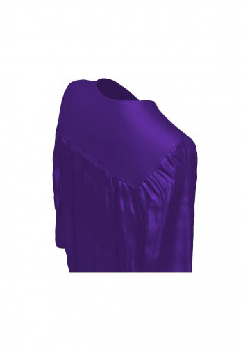 Shiny Bachelor Academic Cap, Gown & Tassel purple