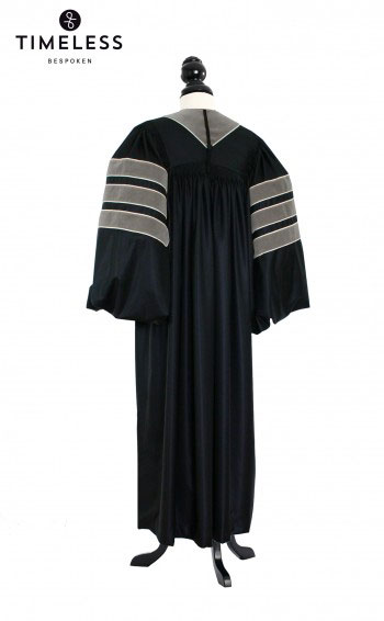 Deluxe Doctoral of Veterinary Science Academic Gown for faculty and Ph.D., TIMELESS gold silk, men