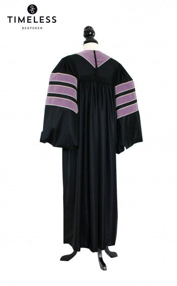 Deluxe Doctoral of Dentistry Academic Gown for faculty and Phd., TIMELESS silver wool