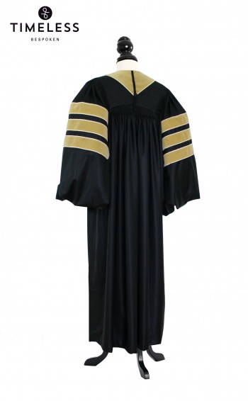 Deluxe Doctoral of Agriculture Academic Gown for faculty and Phd., TIMELESS silver wool