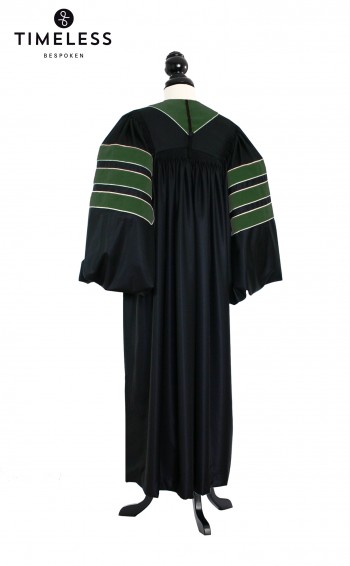 Deluxe Doctoral of Pharmacy Academic Gown for faculty and Phd., TIMELESS silver wool