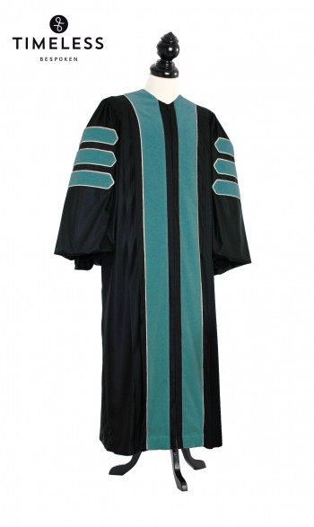 Deluxe Doctoral of Public Administration, Foreign Service Academic Gown for faculty and Phd.  - TIMELESS silver wool