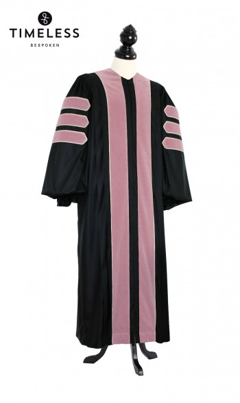 Deluxe Doctoral of Music Academic Gown for faculty and Phd., TIMELESS silver wool