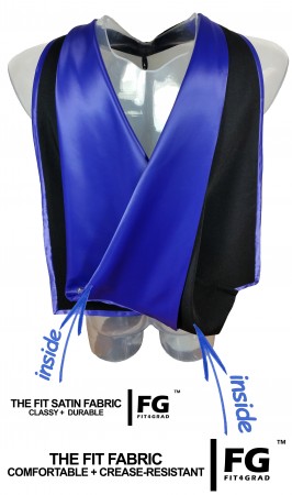 Akademischer Hood in schwarz-blau