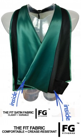 Academic Hood in black-dark green