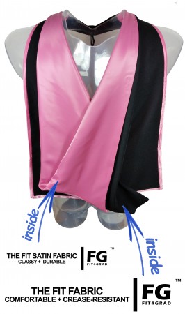 Akademischer Hood in schwarz-rosa