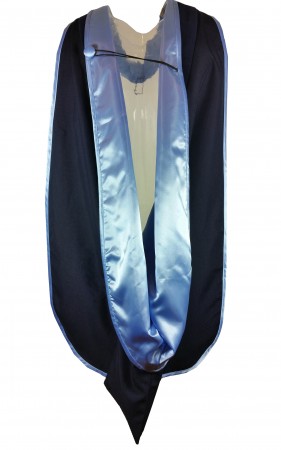 Akademischer Samt-Hood blau/hellblau/blau