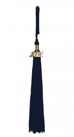 Quaste (Tassel) mit Jahreszahl dunkelblau