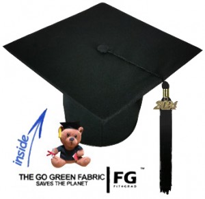 Cap, GO GREEN, black, with academic bear