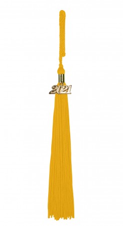 Quaste (Tassel) mit Jahreszahl gold-gelb