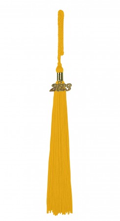 Quaste (Tassel) mit Jahreszahl gold-gelb