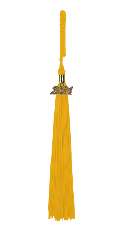 Quaste (Tassel) mit Jahreszahl gold-gelb