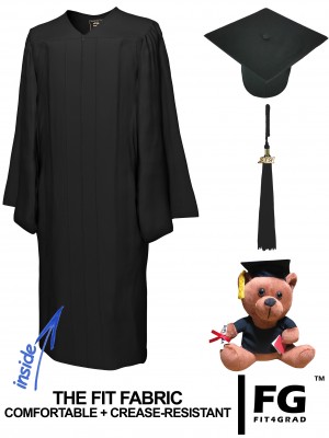 Cap, Gown & Tassel, GO GREEN, black