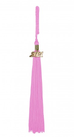 Quaste (Tassel) mit Jahreszahl rosa