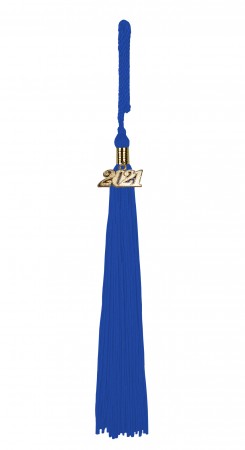 Quaste (Tassel) mit Jahreszahl royal-blau