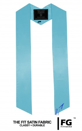 High-quality, coloured stole, light blue