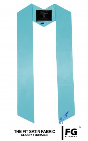 High-quality, coloured stole, cyan