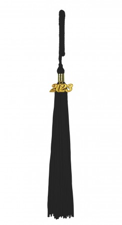 Quaste (Tassel) mit Jahreszahl schwarz