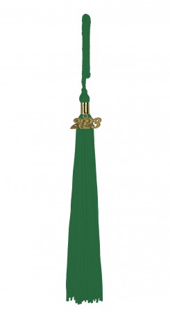 Quaste (Tassel) mit Jahreszahl smaragd-grün
