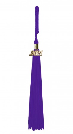 Quaste (Tassel) mit Jahreszahl violett