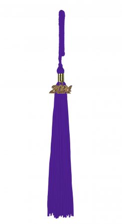 Quaste (Tassel) mit Jahreszahl violett