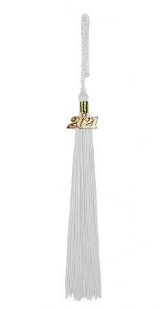Quaste (Tassel) mit Jahreszahl weiss