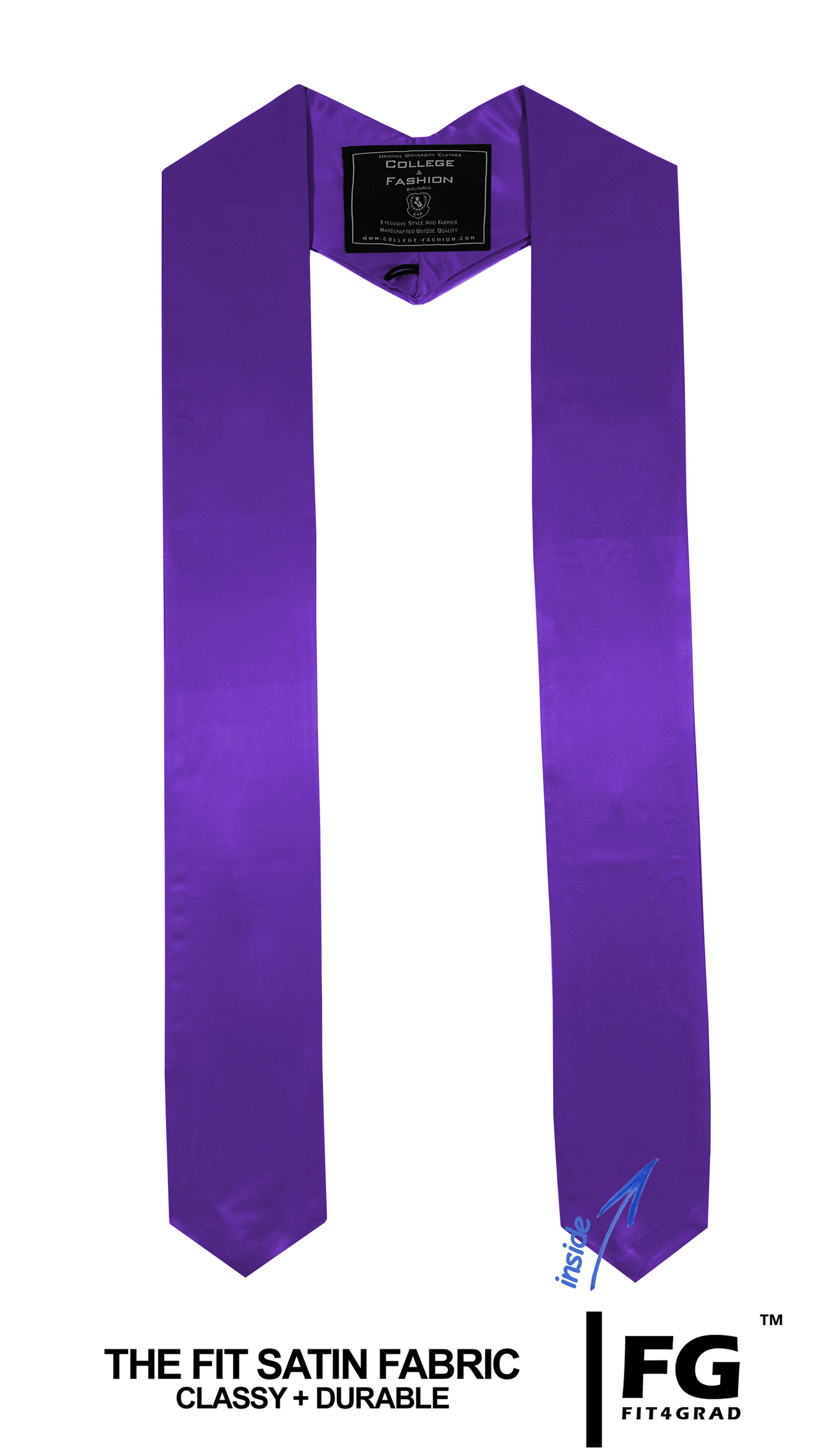 Schärpe Abschluss spitz violett